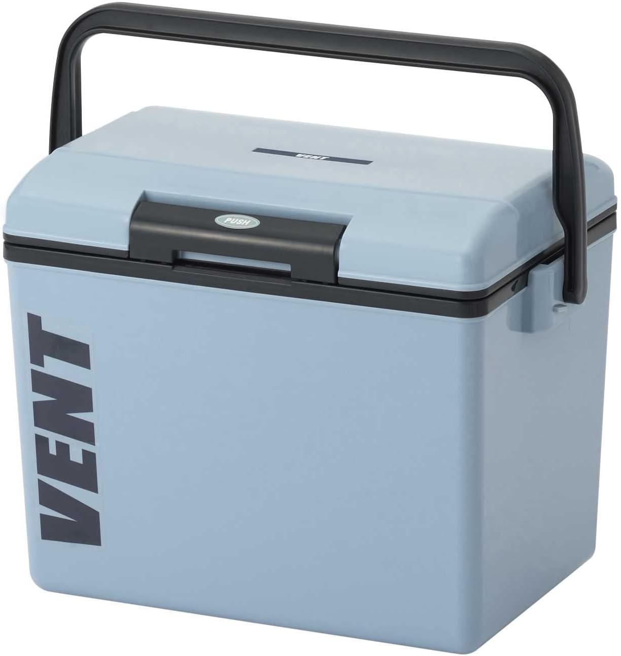 サンカ(Sanka) サンカ バンセレーノ ワンプッシュで開閉できる クーラーボックス アッシュブルー(マット仕様) 13.5L 軽量設計 ふたが外せてお手入れ簡単 日本製 フィッシングクーラー 釣り キャンプ 部活 (幅37.5×奥行27×高さ28cm)(SVES14BL 3446)