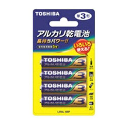 TOSHIBA 東芝 ＜----＞アルカリ単3形4本入ブリスターパック(LR6L 4BP)