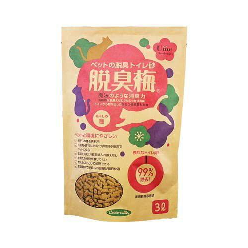 センターバレイ [サンコー]ペットの脱臭トイレ砂 脱臭梅 3L (-)
