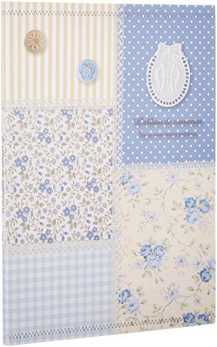 ナカバヤシ 5PL-270-31-B 5冊組ポケットアルバム パッチワーク柄 ブルー(5PL-270-31-B)