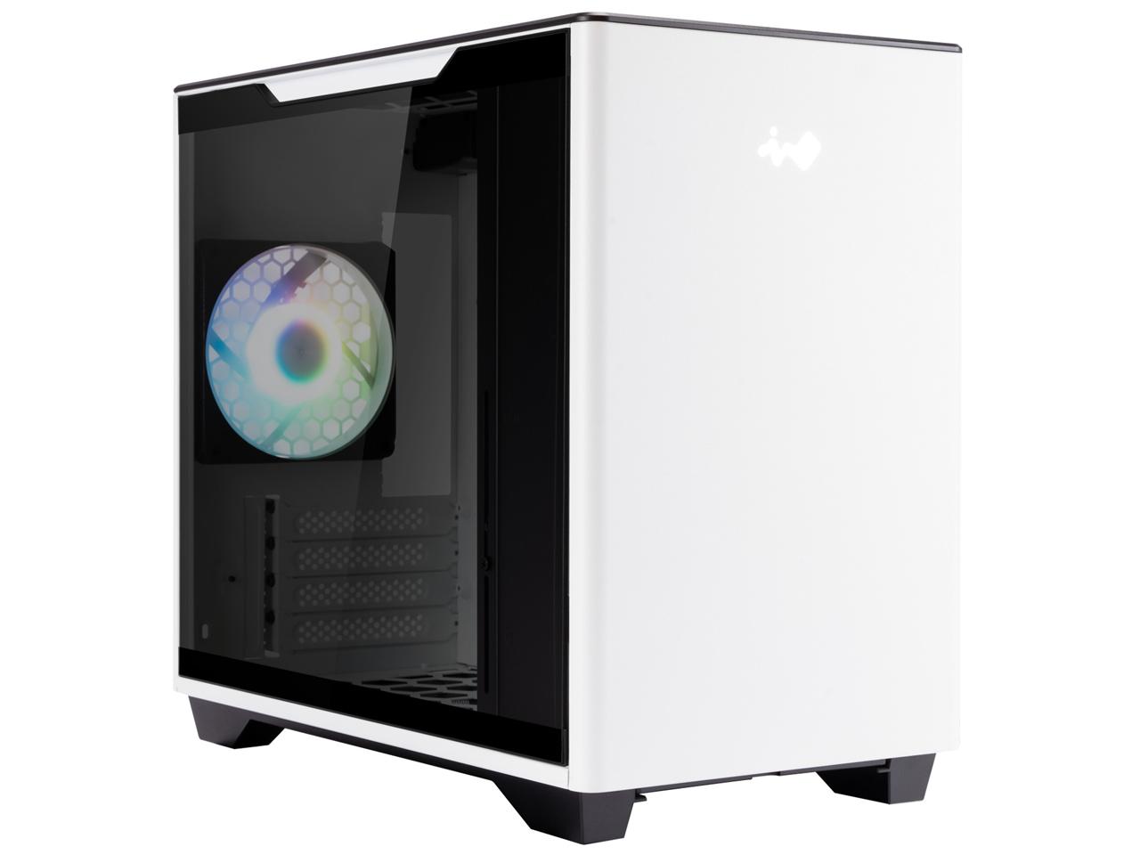 IN WIN 最長340mmのグラフィックカード搭載可能 シンプルデザインのMicroATXケース ホワイトカラーモデル [IW-CS-A3WHI-1AM120S]