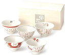 ブルーム セット商品 赤絵花うさぎ 茶碗揃 美濃焼 日本製 (15586)