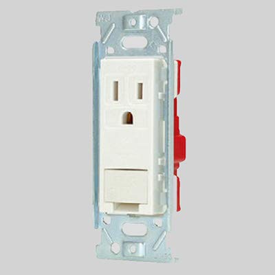 神保電器 アース付コンセント　JEC-BN-5GE(PW)