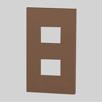 神保電器 2連用プレート SLP-2UF チョコ