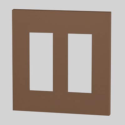 神保電器 2連用プレート SLP-3UF-2 チョコ