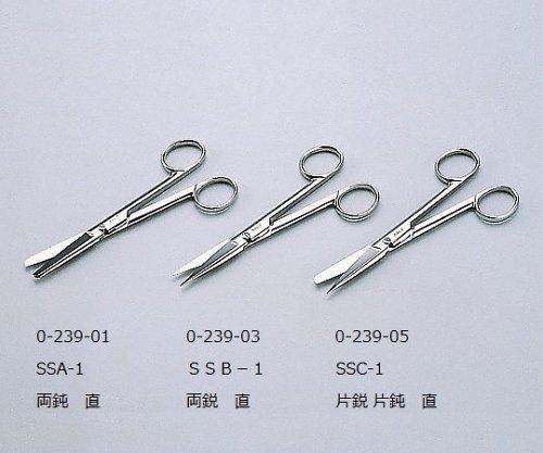 アズワン 外科剪刀（ハズシ）　両鈍直　140mm SSA-1 1本