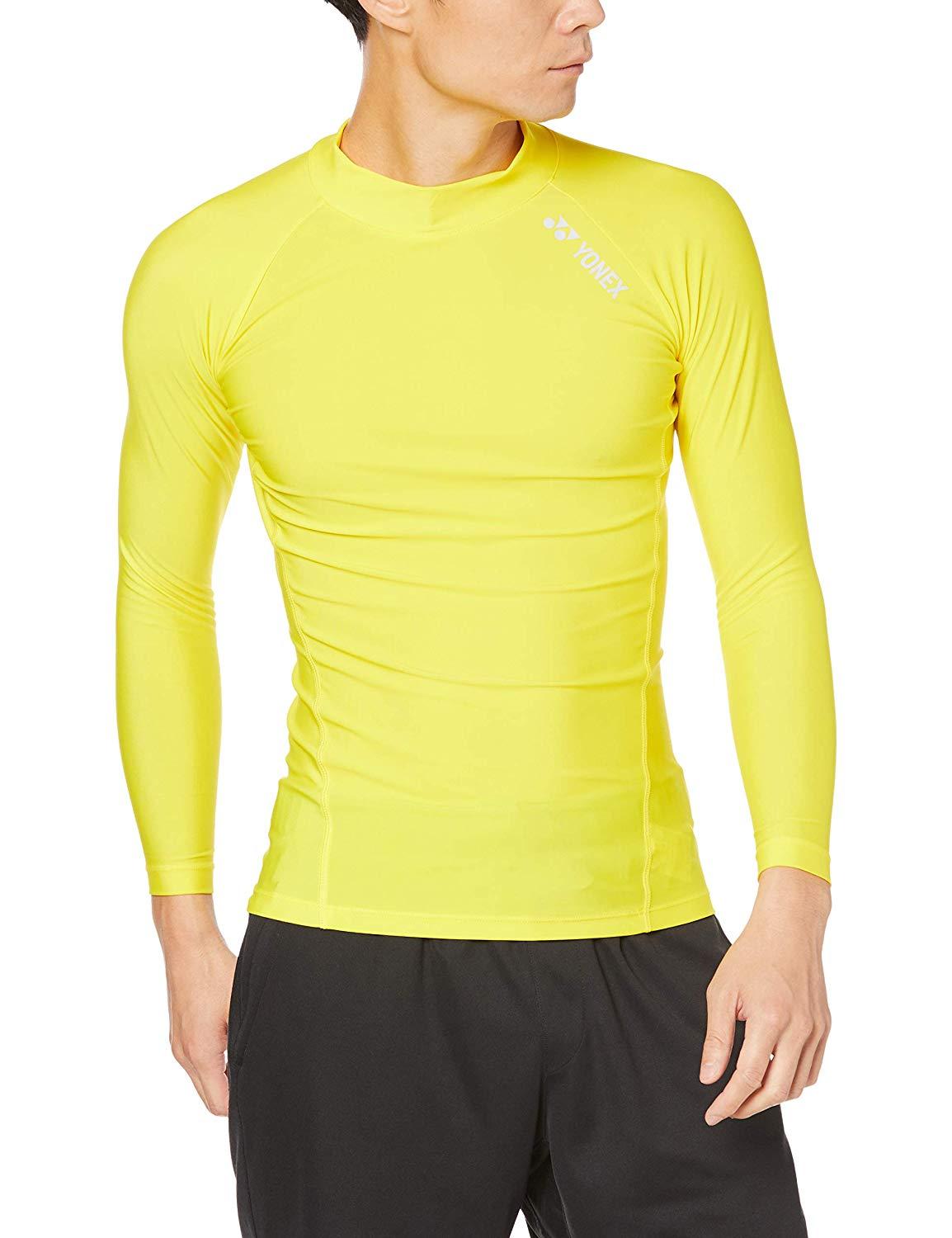 YONEX ヨネックス ユニハイネックナガソデシャツ (STBF1015) [色 : イエロー] [サイズ : L]