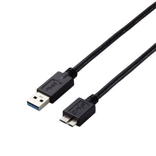 ELECOM エレコム USB3.0ケーブル/A-microBタイプ/仕様固定/0.5m/ブラック(USB3-AMB05BK/ID)