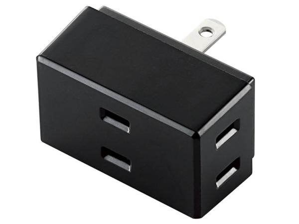 【在庫限即納】ELECOM エレコム トリプルタップ/3個口/ブラック (T-TR01-2300BK)