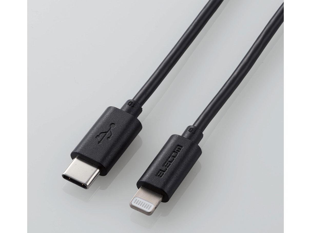 ELECOM ���쥳�� USB-C to Lightning�����֥�(�����������)��0.1m���֥�å� MPA-CL01BK 1��