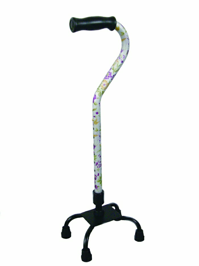 フジホーム おしゃれな4点杖(花柄)/花柄すずらん/-【WB3576】