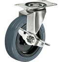 ハンマーキャスター ハンマー Eシリーズオールステンレス 固定式ナイロン車輪 100mm スットパー付 (315ERN100 6023)