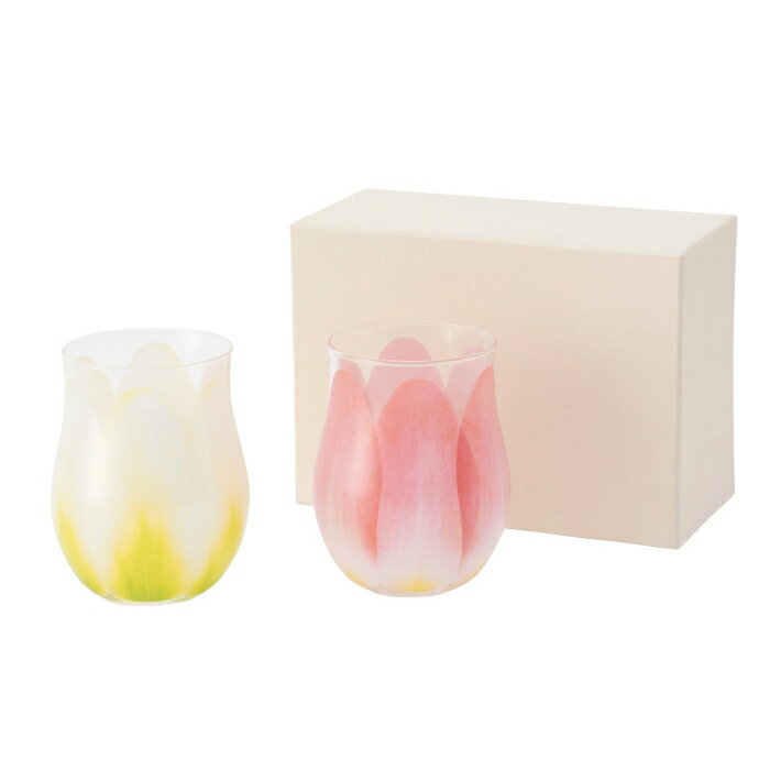 フロイド(Floyd) フロイド チューリップグラスペア ホワイト＆レッド 0 0 FL11-00814A