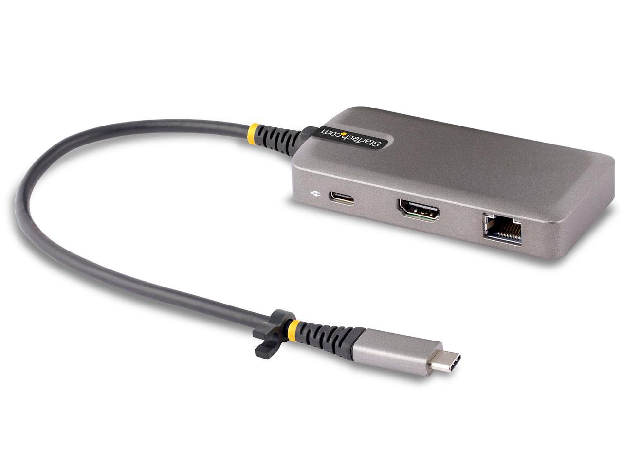 STARTECH.COM マルチポートアダプター/USB-C接続/シングルモニター/4K60Hz HDMI/100W USB PDパススルー/2x USB 3.0ハブ