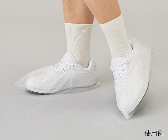 日本ホップス プロシェアポリエチレンシューズカバー 白 100枚入 7-6267-01