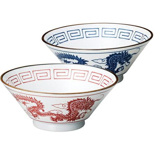 マルサン近藤 《メーカー取寄》レトロ ラーメンペア[日本製 美濃焼 食器 陶器] ギフト (-)【入数:2】