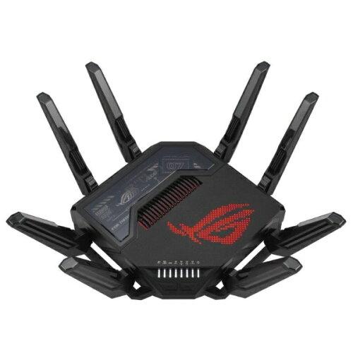 &nbsp;メーカー&nbsp;ASUS エイスース&nbsp;商品カテゴリ&nbsp;ネットワーク機器＞無線・有線LANルーター&nbsp;発送目安&nbsp;1日〜2日以内に発送予定（土日祝除）&nbsp;お支払方法&nbsp;銀行振込・クレジットカード&nbsp;送料&nbsp;送料無料&nbsp;特記事項&nbsp;&nbsp;その他&nbsp;※※※※※※※※※※※※※※※※※ 仕様 ※※※※※※※※※※※※※※※※※接続環境 3階建て(戸建て)/4LDK(マンション)/140台 無線LAN規格 IEEE802.11a/b/g/n/ac/ax/be周波数 2.4/5/6GHz 周波数帯 クアッドバンド無線LAN速度(5GHz) 5764 Mbps 無線LAN速度(2.4GHz) 1376 Mbpsアンテナ数 外付けアンテナ×8/6GHz帯：4x4/5GHz-1帯：4x4/5GHz-2帯：4x4/2.4GHz帯：4x4 ストリーム数 4ストリーム(6GHz)/4ストリーム(5GHz)/4ストリーム(2.4GHz)セキュリティ規格 WPA/WPA2/WPA3有線LAN(HUB)速度 10/100/1000Mbps 2500Mbps 10000Mbps 2500Mbps(LAN/WAN切替ポート) 10000Mbps(LAN/WAN切替ポート) 有線LAN(HUB)ポート数 7WPS ○ IPv6 ○ ビームフォーミング ○MU-MIMO ○ バンドステアリング ○ NAS USB端子x2 メッシュWi-Fi ○VPN ○ VPNパススルー ○ゲストポート ○ホームネットワークセキュリティ対応 ○ 幅x高さx奥行 350.41x220.6x350.41 mm 重量 2000 g