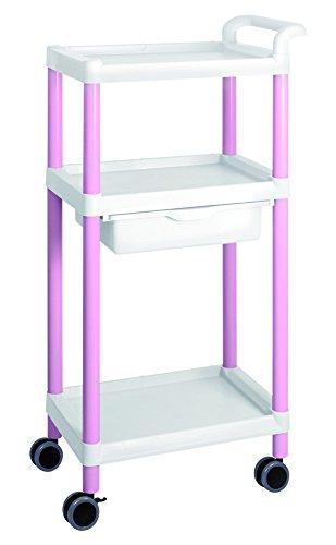 樂天商城 - アズワン モバイルイージーカート（トールタイプ／レギュラー31）3段　ピンク ME31B 1個