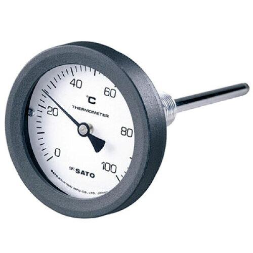 佐藤計量器製作所 バイメタル式温度計 2092-00　0〜150℃　50mm BM-T-75P 1セット