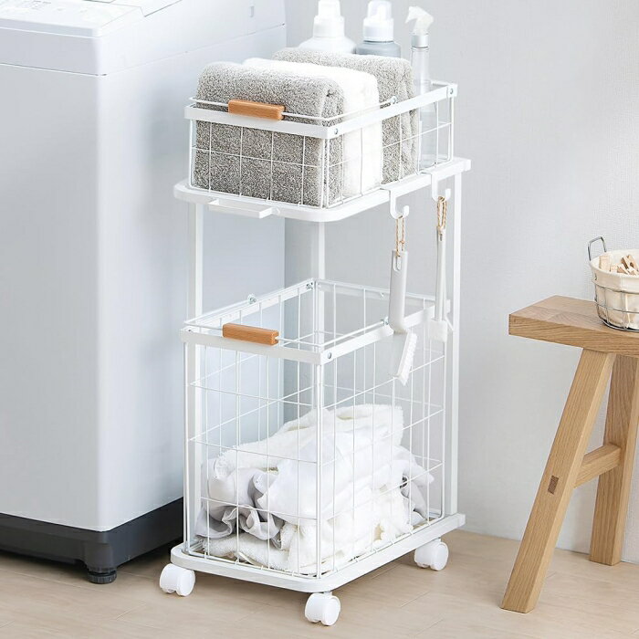 IRISOHYAMA アイリスオーヤマ ランドリーバスケットワゴン2段 LBW-452