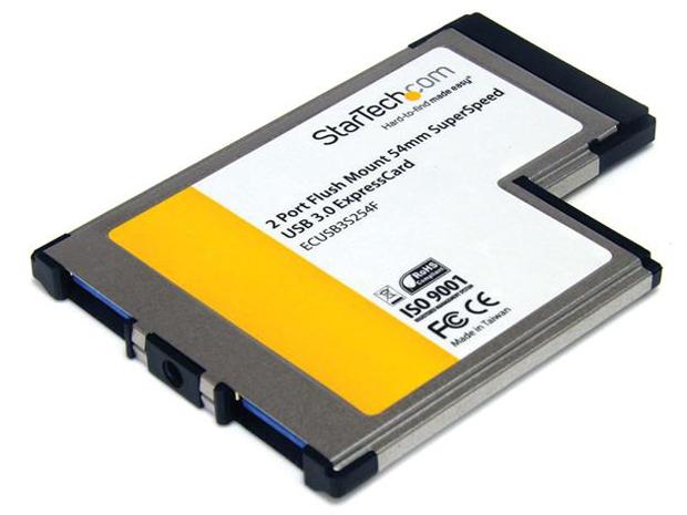 スターテック 2ポート SUPERSPEED USB 3.0増設用EXPRESSCARD/54 アダプタカード
