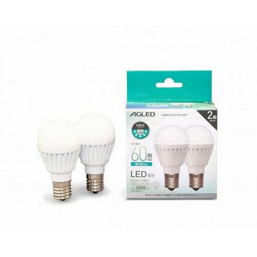 IRISOHYAMA �����ꥹ������� �����ꥹ������� LED�ŵ� E17 ���۸� 60������ ���� 2�ĥ��å� LDA6N-G-E17-6T6-E2P