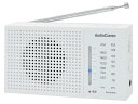 OHM オーム電機 AM/FMハンディラジオ(ワイドFM/単3形×2本使用/ホワイト) RAD-H234N-W
