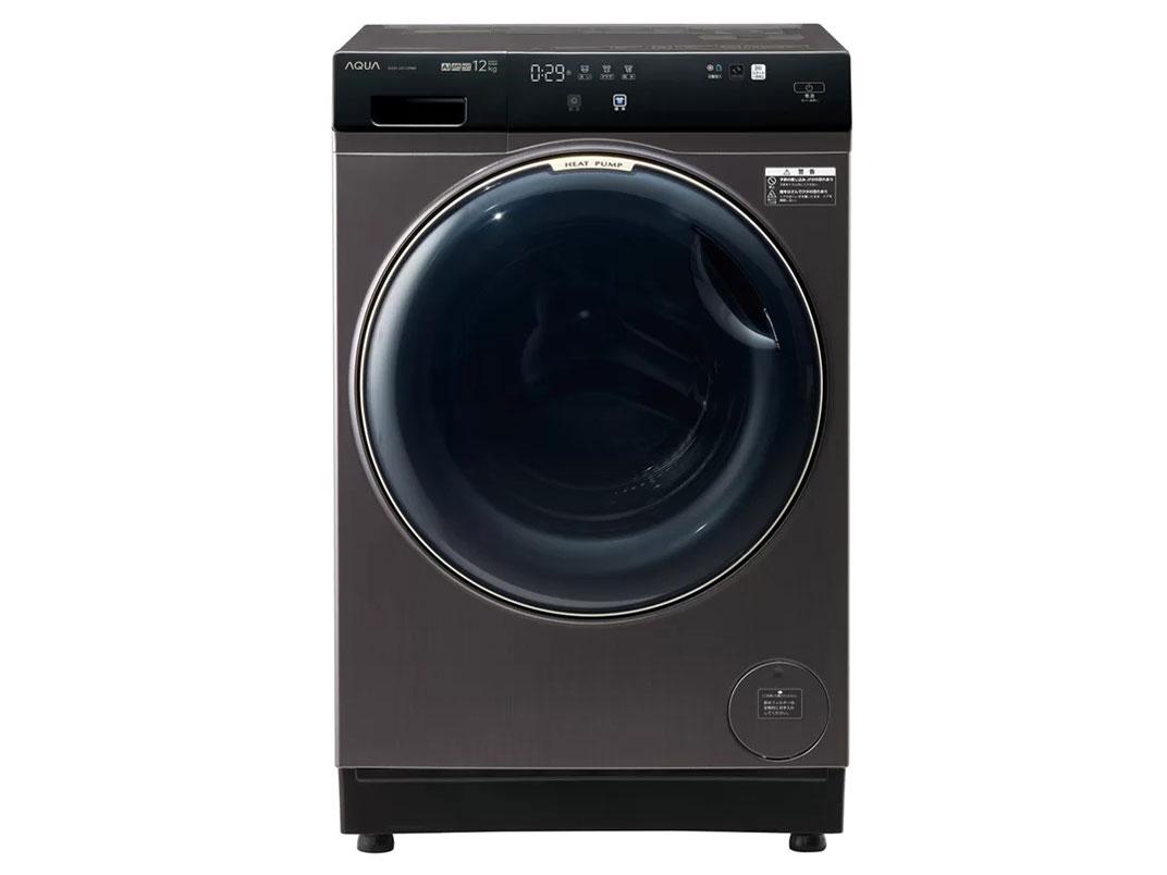 AQWDX12RL_K ドラム式洗濯乾燥機(洗濯12kg/乾燥6kg) AQUA シルキーブラック AQW-DX12R-L(K) [洗濯12.0kg /乾燥6.0kg /ヒートポンプ乾燥 /左開き]