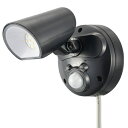 OHM オーム電機 防犯センサーライト(1000 lm/昼光色LED/10W/コード長3m/保護等級IP44) LS-A100A1