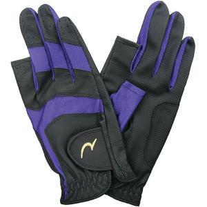 ニチヨー スウェードグローブ_2ホンユビキリ (G323) [色 : ブラック/パープル] [サイズ : S]