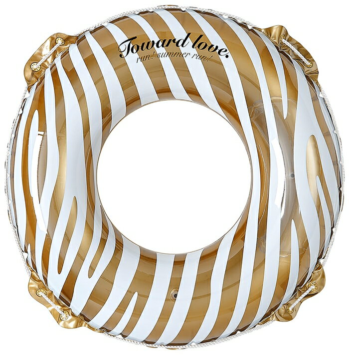 イガラシ(Igarashi) ☆男女問わず大人が使えるサイズの浮輪☆ゴールドゼブラウキワ 100cm (RLC-111V)【入数:24】