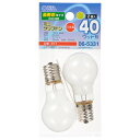 OHM オーム電機 ミニクリプトン電球(E17/40W/ホワイト/2個入) LB-PS35E17100V36WWLL2