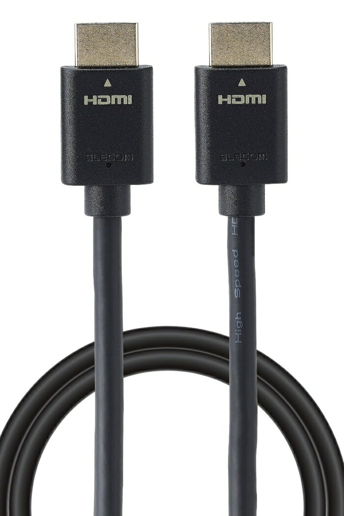 ELECOM ���쥳�� HDMI�����֥�/Ver1.4/�������ͥå�+3D�����б�/2.0m/�֥�å�(GM-HD14E20BK)