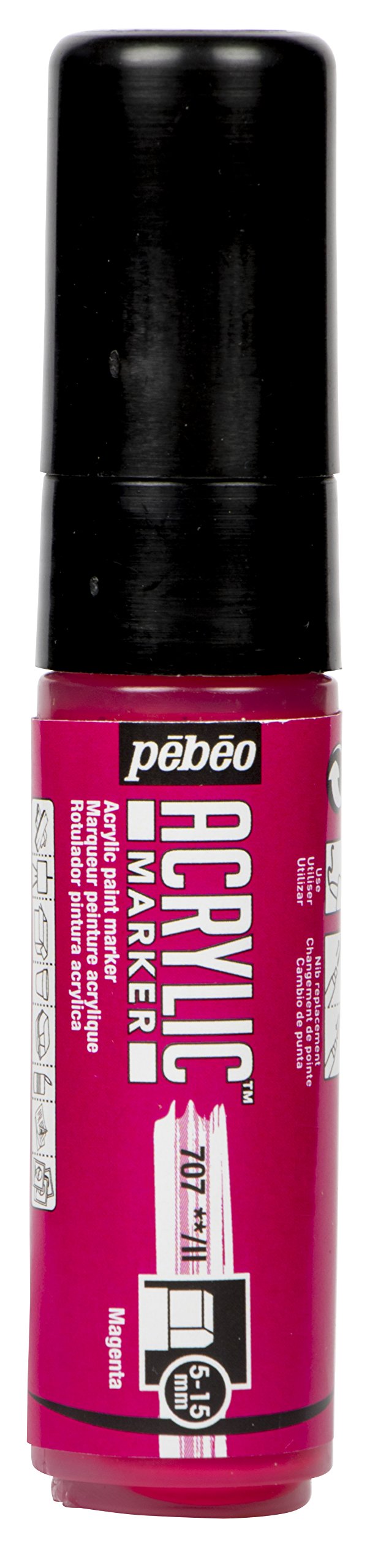 ぺべオ(Pebeo) ペベオ アクリリックマーカー 「5-15mm」チズルフラットマゼンタ (201707 6826)