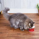 ペティオ (アドメイト)食ベヤスイ猫用脚付食器 タスカニーレッド