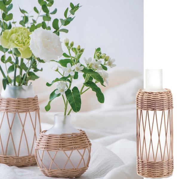 ポッシュリビング ラタンフロストベース φ9×H18.5cm 22681