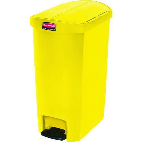 Rubbermaid Commercial Products ラバーメイド スリムジムステップオンコンテナ エンドステップ49.2L イエロー (1883576 8036)