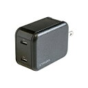 KYOHAYA 京ハヤ JKPD45M2BK AC充電器 PD対応 最大出力45W USB-C2ポート 45W ブラック(JKPD45M2BK)