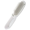OHM オーム電機 振動ヘアブラシ(振動2段階/ミラー付/単4形×1本使用/連続使用90分/折りたたみ式) HB-TB1178W
