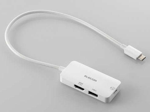 ELECOM エレコム Type-C ドッキングステーション/USB-Cx1/USB-Ax1/HDMIx1/ホワイト(DST-C31WH)