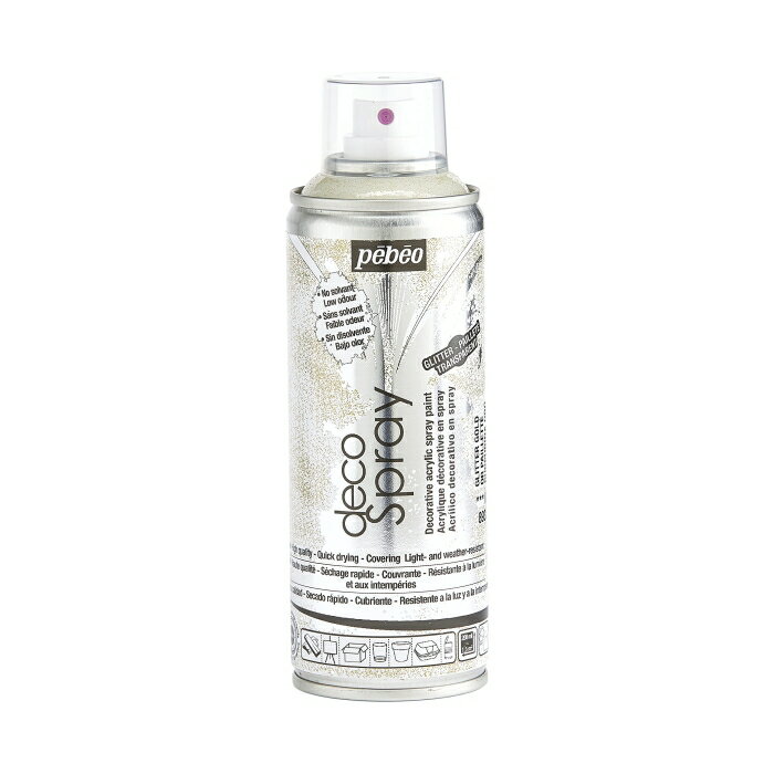 ぺべオ(Pebeo) ペベオ デコスプレー 200mlグリッター色 ゴールドグリッター (093893 6826)