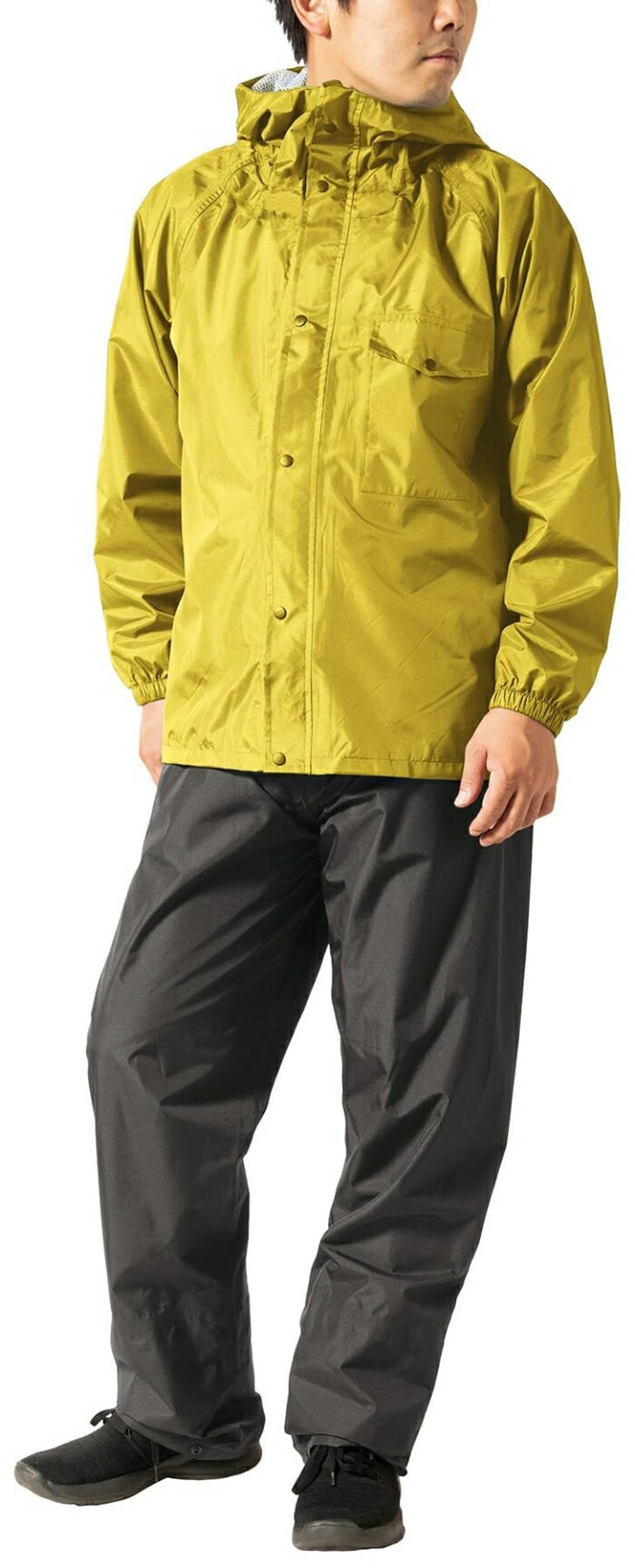 マック(Makku) マック デイリーレインスーツ マスタード 4L (AS51205B 7015)