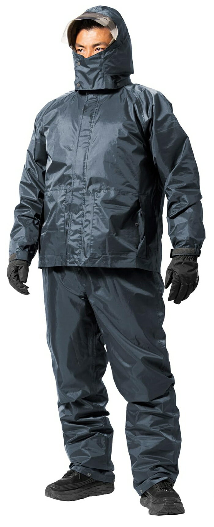 Rain Wear - マック(Makku) マック デュアルフィットレインスーツ ネイビー EL (AS516044 7015)
