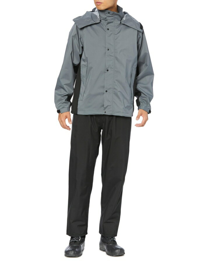 雨天穿着 - カジメイク 7521 レインスーツエボリューション チャコールグレー M (752174M 2018)