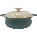 和平フレイズ(WAHEI FREIZ) 軽いセラミック IH対応卓上鍋 20cm ブルー RB-3214 (1026780)【入数:8】