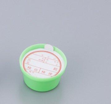 馬野化学容器 検便容器　B型　緑　紙フタ式　100個入NC3360-1762-04