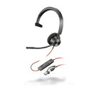 Poly ヘッドセット BW 3310 3.5mm/USB-A/Cアダプタ付きUSB-C 片耳タイプ(8X215AA)