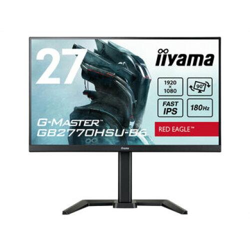 IIYAMA イイヤマ GB2770HSU-B6 27.0型 ＜G-MASTER＞ワイド液晶ディスプレイ G-MASTER (IPS方式パネル※FAST IPS/昇降/回転) 1920×1080 スピーカー搭載 DisplayPort HDMI ブラック系