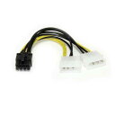 STARTECH.COM ペリフェラル - PCI Express電源コネクタ変換アダプタケーブル(LP4PCIEX8ADP)