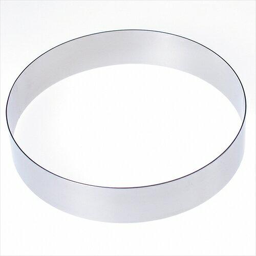 タイガークラウン セルクル型 シルバー 150×30mm 18-8セルクル型丸・浅150 18-8ステンレス 枠 抜型 1635